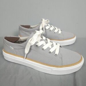 Toms Alex Shoes Women Size 10 Gray Canvas Low Lace-Up Sneaker New with Tags